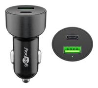 Cargador de Coche Goobay Dual USB-C PD 30W Negro