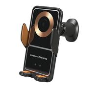 Cargador de coche inalámbrico ABS - Soporte de 4,65 pulgadas | Cargador rápido de 15 W para coches y camiones con rotación de 360°, diseño de baja sacudida para montaje en mesa