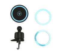 Cargador de Coche Inalámbrico Magnético de 15 W, Soporte de Montaje en Ventilación de Aire de Carga Rápida, Imán Fuerte, Compatible con iOS y , Protección contra Sobrecarga,