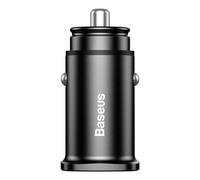 Cargador de coche inteligente cuadrado 2x USB QC3.0 Carga rápida 3.0 SCP AFC 30W Negro
