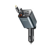 Cargador De Coche Joyroom 4 En 1 De 30 W Con Cables Usb-c/lightning Retráctiles