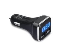 Cargador de Coche Medidor de Voltios Monitor de BateríA de Coche con Pantalla LED de Voltaje y Amperios, para 11 / Xs , S20 / S10