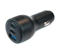 Cargador de coche MOBILIS 020018 95W 2 USB-C + 1 USB-A GaN Negro