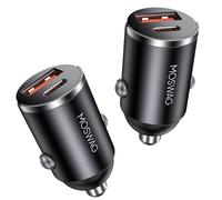 Cargador De Coche Moswag [2 Paquetes] 30W 2 Adaptadores De Encendedor De Carga Rápida Tipo C Adaptadores De Coche Encendedor Cargador USB para iPhone 15 Pro MAX 14 13 iPad Samsung Galaxy