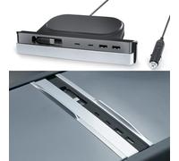 Cargador de Coche Multipuerto para Tesla Model 3 Highland 2024+/Model Y Juniper 2025+, Cable Retráctil con Carga Súper Rápida de 45W, Accesorio Apto para Adaptador de Consola Central de Tesla