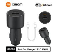 NUEVO Cargador de Coche Original XIAOMI 100W, Carga Inalámbrica, Doble USB Tipo-C, Cargador de Coche Mi 100W, Salida Doble USB-A y USB-C, LED de Potencia 2PC