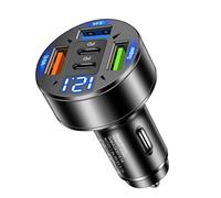 Cargador de coche para teléfono móvil, adaptador de cargador de coche | Adaptador de enchufe de coche para teléfono móvil, cargador USB de 100 W, cargador de coche superrápido USB tipo C