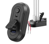 Cargador De Coche Para Teléfono Móvil,Con reflector Y Puerto De Carga Rápida - Cargador De Coche Universal,Adecuado Para Camiones Campers Motocicletas Y Tomas De Hogar Y Teléfono