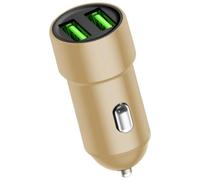 Cargador de coche para teléfono móvil de 3,4 A con carga rápida, doble puerto USB, convertidor de corriente para coche y cabezal de car