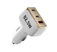 Cargador de coche rápido - 82,5 W PD30W + PD30W + adaptador de 22,5 W | Doble tipo C y puertos USB - Cargador ligero con alta potencia de salida para smartphones y tabletas, garantiza seguridad y