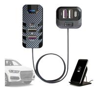 Cargador de coche rápido | Cargador de coche tipo C y USB de carga rápida-adaptador de cargador de coche para teléfonos móviles USB, cargador de línea trasera multipuerto para tabl