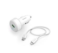 Cargador de coche. rápido con cable Lightning PD, 20 W, 1 m, blanco