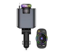 Cargador de coche retráctil 5 en 1 | ABS + metal, 66 W, 12-24 V | Super Fast Wired Charging With Aroma Spray & Projection | D1 Multifunction Phone Charger For Vehicle
