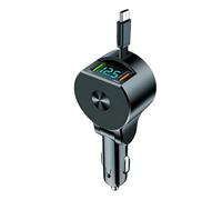 Cargador de Coche Retráctil - Cargador de Coche USB C | Cär C harģerAdapter, Cargadores Telescópicos de Enchufe para Autos de 3 Puertos, Adaptador de Teléfono de Carga Rápida, para Conducir al Aire Li