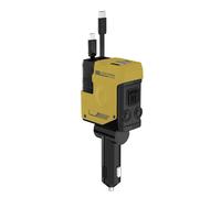 Cargador de coche retráctil de 120 W, cargador superrápido de cuatro puertos