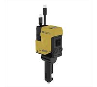 Cargador de coche retráctil de 120 W, cargador superrápido de cuatro puertos, apto para todos los modelos, para teléfono móvil.