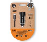 Cargador de coche tech one tech tec2803/ 2xusb + cable usb tipo-c/ 12w