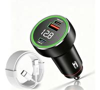 Cargador de coche todo en uno para OnePlus, Oppo, Realme, Samsung, iPhone, Xiaomi, Redmi y Poco, para smartphones, tabletas, ordenadores portátiles y relojes inteligentes (añadir cable de 1 m)
