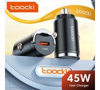 Cargador de Coche Toocki 45W USB C con Carga Rápida PD 45W para iPhone 17 16 15 Pro, Xiaomi, Samsung Galaxy S24 S23