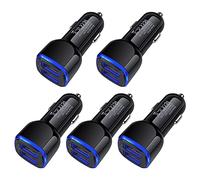 Cargador de coche USB, 5 unidades de 2,4 A, cargador de coche rápido USB, adaptador de coche para iPhone 12 SE 2020 11 Pro Max SE XR XS X 8 7 6, Samsung Galaxy S21 S20 S10 S9 S8 S7 S6 A71 A51 A12