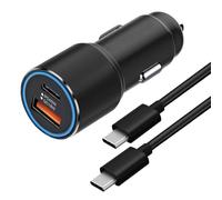 Cargador de coche USB C 45 W para Samsung S26/S25/A57 5G A56 | Mechero USB para Galaxy S26 Plus/S26 Ultra/S24 FE/A37 S23 S22 A27 A36 A55 A35 A26 A54 A34 A24 A53 A33 Z Fold 5 6 7