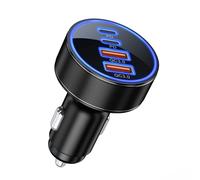 Cargador de coche USB-C, adaptador de encendedor de cigarrillos de carga súper rápida, multipuerto USB-C y USB-A PD/QC para iPhone 17/16/15, iPad, MacBook, Samsung Galaxy y otros dispositivos Android