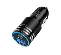 Cargador de coche USB C de 30 W, PD 3.0 y 2.4 A, adaptador de coche de carga rápida de doble puerto de 12 V, enchufe de luz de cigarrillo para iPhone 14 13 12 11 Pro Max SE XR XS X, Samsung Galaxy S23