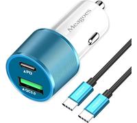 Cargador de coche USB C de 67.5 W, carga súper rápida, 45 W USBC y QC3.0 bloque de puerto para iPhone 17 Pro Max/Air/16/15/iPad, teléfono celular Android Samsung S25, adaptador dual de encendedor de