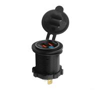 Cargador de coche USB-C PD de 36 W con carga rápida .0 y puertos USB duales, toma de corriente de aleación de aluminio impermeable de 12 V-24 V para teléfonos móviles y tabletas, Touch