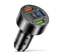 Cargador de coche USB,cargador de coche rápido - Adaptador de cargador multipuerto USB tipo C súper rápido,Cargador de batería de 100 W Cargador multipuerto a