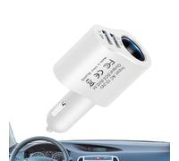Cargador de coche USB, Cargador USB más ligero de 3,7 pulgadas, Cargador de coche 3 en 1 | Adaptador divisor de 12 V/24 V | Salida de doble carga rápida, inteligente 80w multifuncional para aut