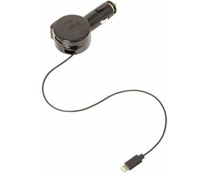 Cargador de coche USB con cable retráctil Lightning