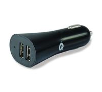 Cargador de Coche USB Conceptronic 2 Puertos 4,2 A Negro