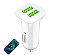 Cargador de coche USB de 2 puertos, cargador de coche, adaptador de carga rápida para encendedor de cigarrillos, cargador de coche, cable de alimentación para cargas eléctricas de vehículos