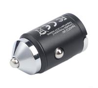 Cargador de coche USB de doble salida 36W carga rápida 3.0 PD Adaptador rápido Diseño de metal para Android para iPhone y iPad - Ahorro de espacio 12V-24V Enchufe de coche (A)