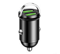 Cargador de coche USB de doble salida 36W carga rápida 3.0 PD cuerpo de metal de carga rápida para Android para iphone para ipad - Pequeño adaptador de coche de 12V 24V (D)
