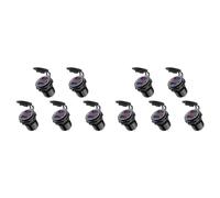 Cargador de coche USB dual 3.0 de 12 V, toma de aluminio con botón de interruptor