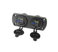 Cargador de coche USB dual con luz azul (panel con 2 salidas)