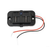 Cargador de coche USB dual de 12 V 24 V PD .0 de carga rápida impermeable para coches, caravanas, barcos, motocicletas, color negro