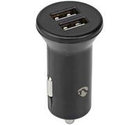 Cargador de coche USB dual de 24 W (negro) - NEDIS