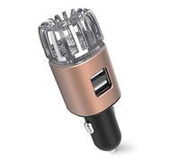 Cargador de coche USB dual potente, liberación de iones negativos, eliminación de alérgenos, luz LED, pequeño y elegante, LED azul, opción de