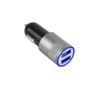 Cargador de Coche USB, Puerto Dual QC3.0 36W/6A, Cuerpo metálico, Mini Cargador rápido, Ideal para Cargar Dispositivos móviles.