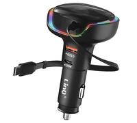 Cargador de coche USBC de 20 W y USB QC 3.0 con LED y cable tipoC de 30 W
