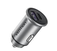 Cargador de coche vention fffh0/ 1xusb-tipo c/ 1xusb/ 30w