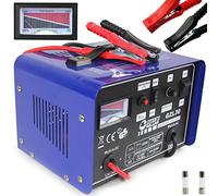Cargador para coche y moto | con función de carga rápida | para baterías de plomo 12-24 V | 30-180 Ah | Portátil | Azul