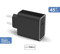 Cargador de corriente 1 puerto C PD 45W Reciclado Negro