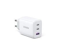 Cargador de Corriente Blanco de 65w USB-c con 3 Puertos - Carga rápida y Segura para Todos Tus Dispositivos
