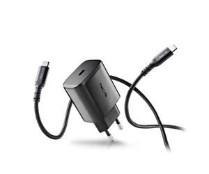 Cargador de dispositivos móviles NGS Bud 45W-C GaN USB-C PD PPS 1,5 m Negro