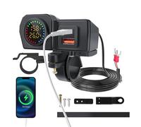 Cargador de doble motocicleta USB | Quick Charge Outlet Socket for Motorcycles and Cars | Versatile Handlebar Socket for RVs, Trucks, SUVs | Convenient Charging Solution for All Your Devices
