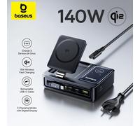 Cargador de Escritorio Baseus de 140W, Cargador Rápido para Tablet y Laptop, para Lenovo, Mac, HP, Cargador USB C Retráctil para Teléfono, para iPhone 17, Samsung